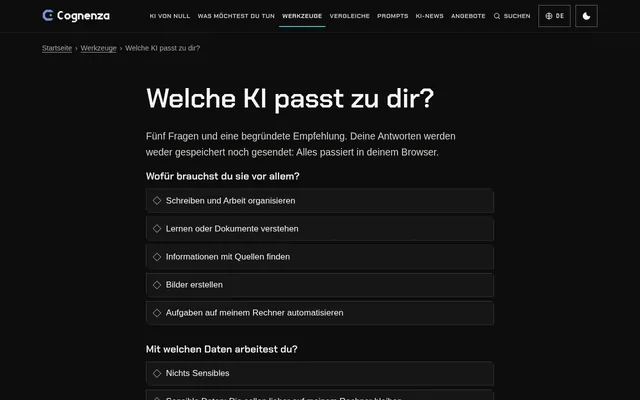 Welche KI passt zu dir?