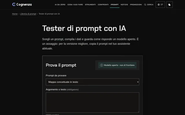 Tester di prompt