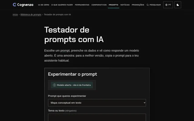 Testador de prompts